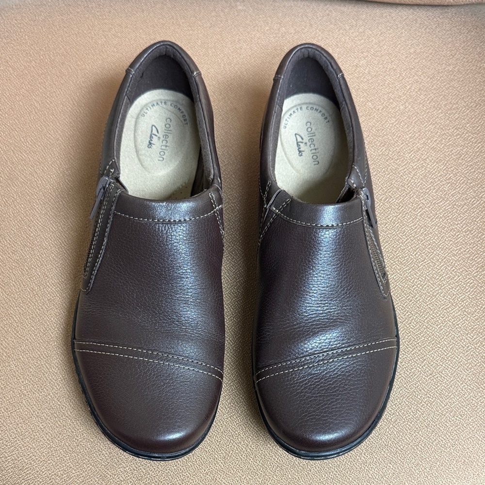 Clarks Women's Brown Leather Loafers